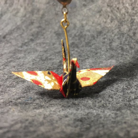 Paper Crane Earrings - Picture 2 of 7